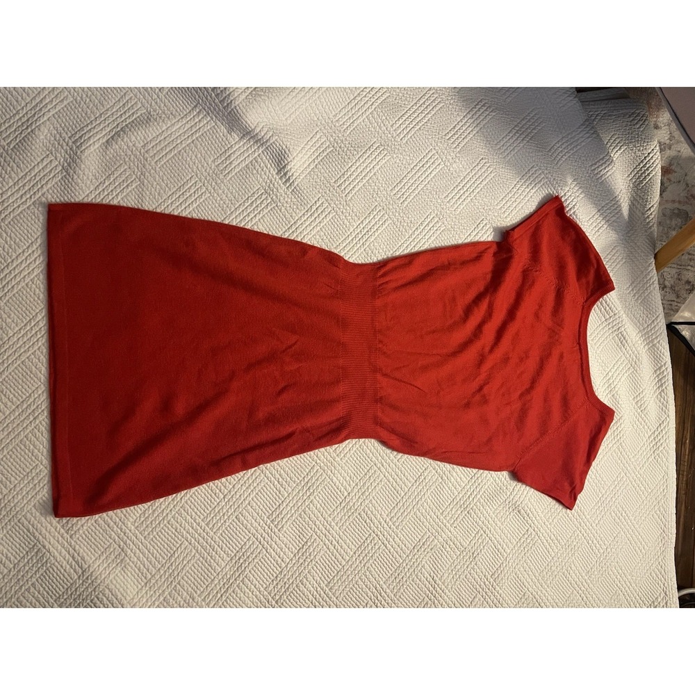 Boston Proper Dress Size Small Red Office Or Date Night Knee-length Silk Knit - Picture 6 of 10